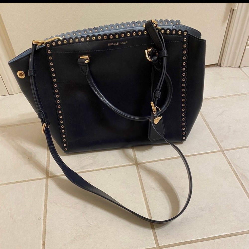 Michael Kors Navy Studded Tote Bag